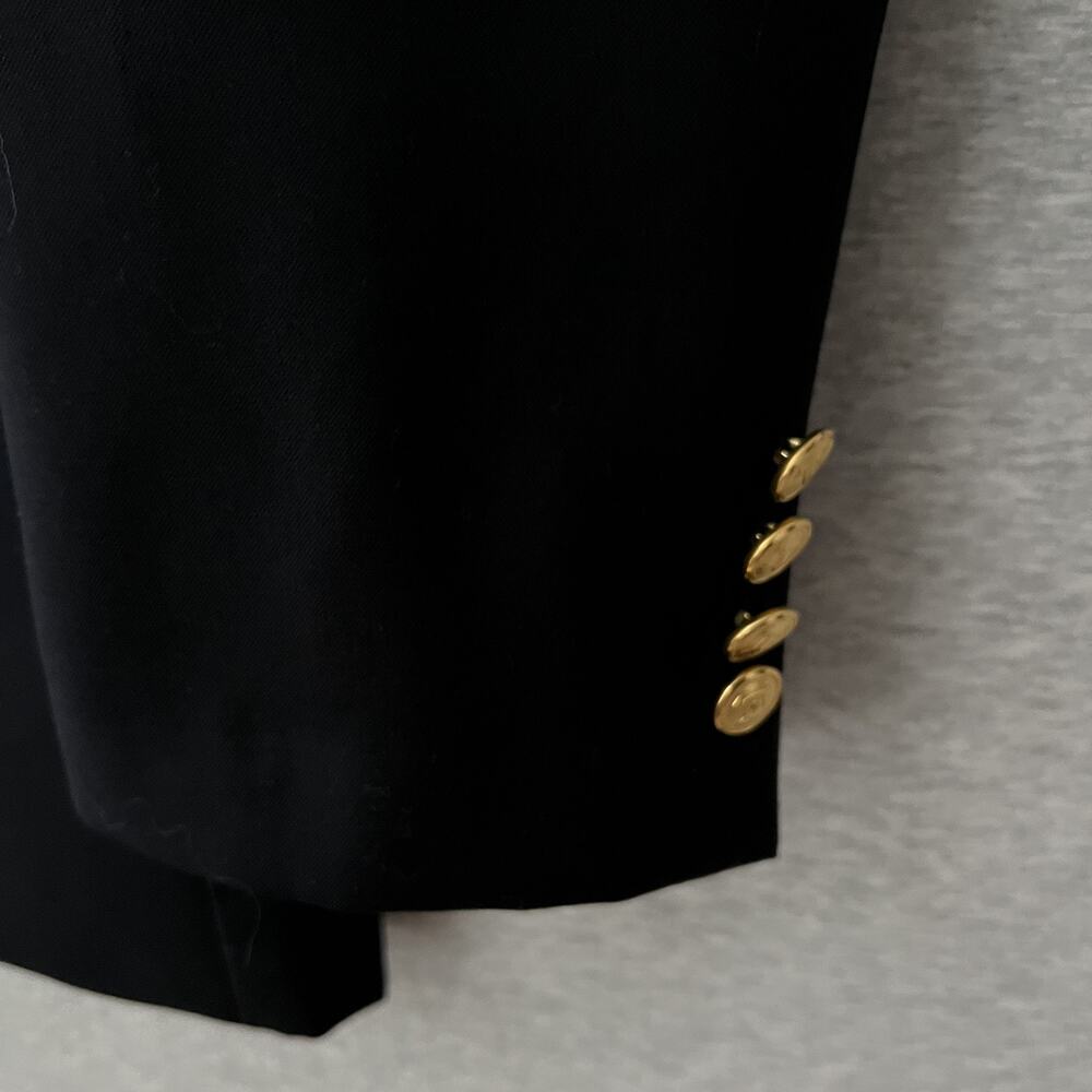 Lauren Ralph Lauren Blazer Mens 44R Navy Blue Wool Gold Crest Buttons Classic - Picture 2 of 13
